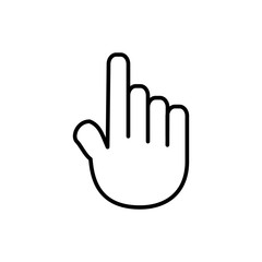 Hand Pointer Vector Icon Design Template