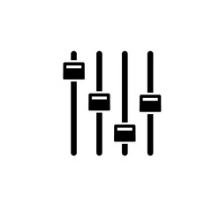 Volume Control Equalizer Icon Design Vector Template