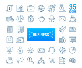 Fototapeta premium Global network connection. Business line icon set. Marketing network. Money line icon set. Vector stock illustration.