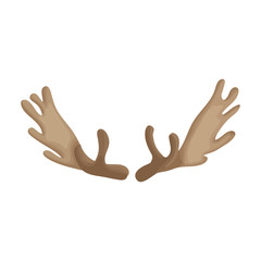 Obraz premium Deer horn vector icon.Cartoon vector icon isolated on white background deer horn.