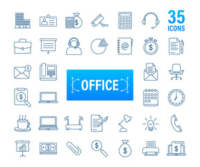 Office icon. Web icon set. Office, great design for any purposes. Vector stock illustration.