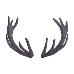 Elk horn vector icon.Cartoon vector icon isolated on white background elk horn.