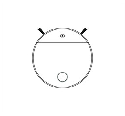 Obraz premium Vacuum cleaner robot. illustration for web and mobile design.
