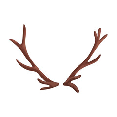 Obraz premium Elk horn vector icon.Cartoon vector icon isolated on white background elk horn.