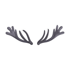 Elk horn vector icon.Cartoon vector icon isolated on white background elk horn.