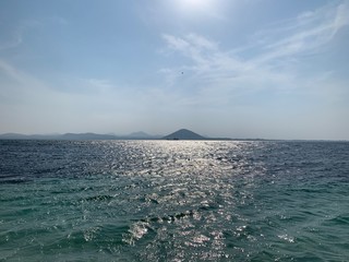 view from the sea with sky