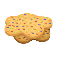 Cookies vector icon.Cartoon vector icon isolated on white background cookies.