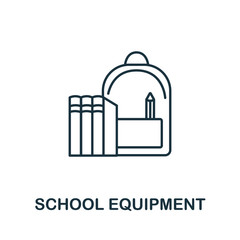 School Equipment icon from education collection. Simple line School Equipment icon for templates, web design and infographics