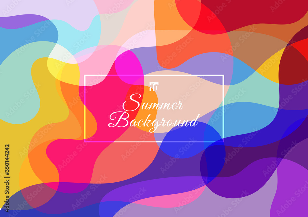 Poster abstract colorful background consisting fluid wave shape overlay