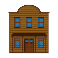 Obraz premium Wild west building vector icon.Cartoon vector icon isolated on white background wild west building.