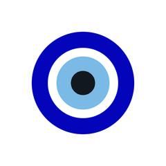 Amulet social media emoji isolated on white background. Evil eye symbol modern, simple, vector, icon for website design, mobile app, ui. Vector Illustration