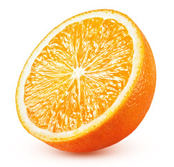 slices of ripe orange fruits isolated on white