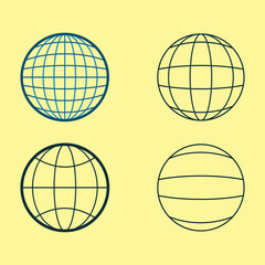 Globe icons design vector illustration