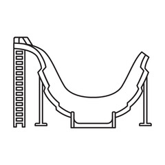 Water slide vector icon.Outline vector icon isolated on white background water slide .