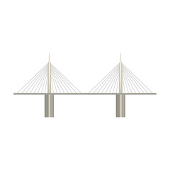 Bridge vector icon.Realistic vector icon isolated on white background bridge.
