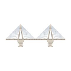 Bridge vector icon.Realistic vector icon isolated on white background bridge.
