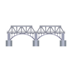 Obraz premium Bridge vector icon.Realistic vector icon isolated on white background bridge.