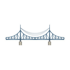 Bridge vector icon.Realistic vector icon isolated on white background bridge.
