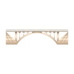 Bridge vector icon.Realistic vector icon isolated on white background bridge.