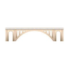 Bridge vector icon.Realistic vector icon isolated on white background bridge.