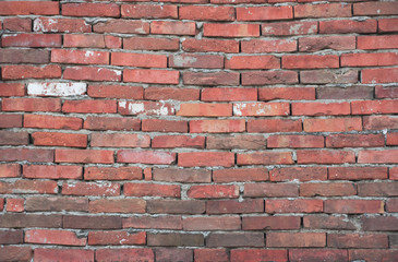Old red brick wall texture, abstract background