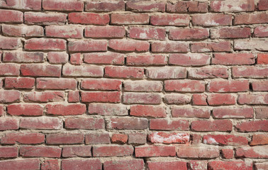 Old red brick wall texture, abstract background
