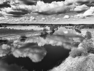 Fototapeta premium Cloud Reflections On The River