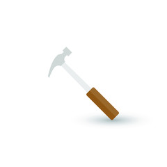 Hammer icon isolated on white background. Hammer icon in trendy design style. Hammer vector icon modern and simple flat symbol for web site, mobile, logo, app, UI. Hammer icon vector illustration, EPS