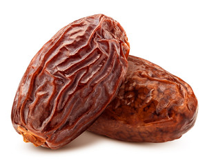 Dates isolated on white background, clipping path, full depth of field