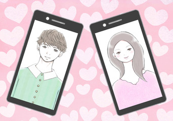 オンライン合コン 婚活 デート　ハート © machi