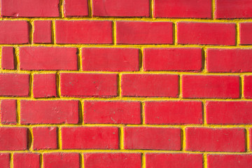 Obraz premium Colorful red brick wall texture, abstract background
