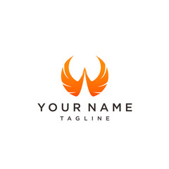 bird  leaf logo vector icon line art outline template