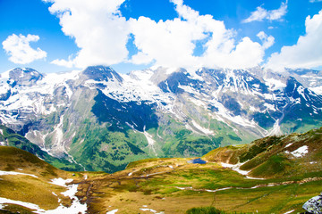 Rocky mountain scenery, Alps, Austria. Grossglockner. Mountain View.