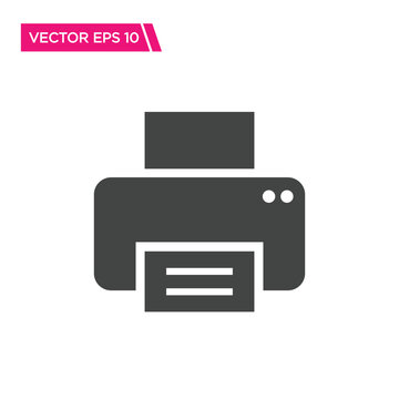 Printer Icon,Fax Icon, Vector Icon, Flat Design