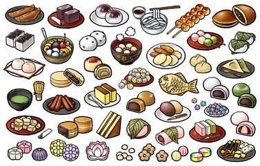 手描き和菓子セット