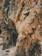 Rock details on the beach of Bali Indonesia