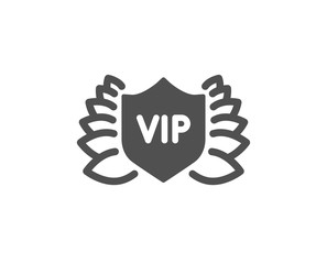 Fototapeta premium Vip security icon. Very important person protection sign. Member club privilege symbol. Classic flat style. Quality design element. Simple vip security icon. Vector
