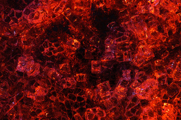 Fototapeta na wymiar top view of abstract dark red glass textured background