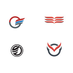 Set Wing  Logo Template vector