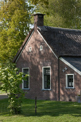 Fototapeta na wymiar Historic colonial house. Koloniehuisje. Maatschappij van weldadigheid Frederiksoord Drenthe Netherlands