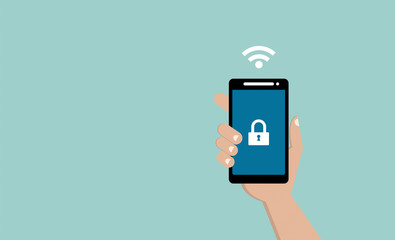 mano, telefono, smartphone, connessione, internet