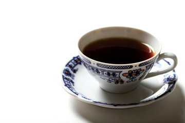 Cup of coffee on a white background