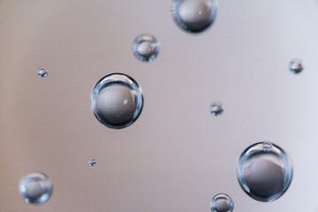 water drops on a glass