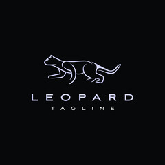 Leopard logo design. Awesome a leopard silhoutte. A leopard logotype.