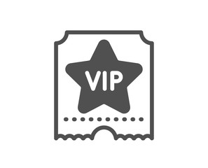 Vip ticket icon. Very important person sign. Member club privilege symbol. Classic flat style. Quality design element. Simple vip ticket icon. Vector