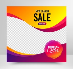 Special offer badge. Sale banner template. Discount banner shape. Sale coupon bubble icon. Social media layout banner. Online shopping web template. Special offer promotion badge. Vector