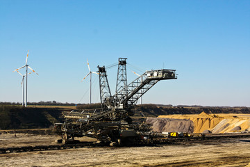 Fototapeta na wymiar Mining of lignite to generate electricity in Germany