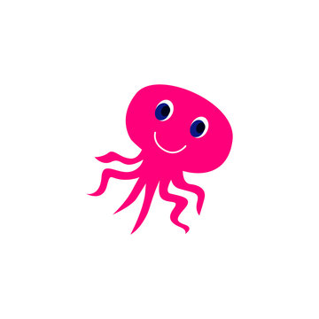 Little Pink octopus design color picture