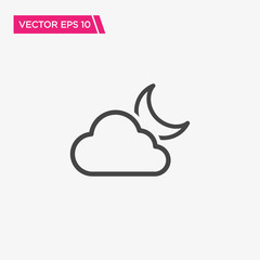 Night Icon Design, Vector EPS10