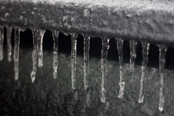 icicles on the steps
